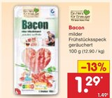 Aktuelle Schweinefleisch Angebote bei Netto Marken-Discount in Bremen Aktuelles Bacon Angebot bei Netto Marken-Discount in Bremen ab 1,29 €
