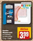 Kasseler-Minuten-Lachs Angebote von Qualitätsmetzgerei Wilhelm Brandenburg bei REWE Schweinfurt für 3,99 €