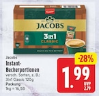 Instant-Becherportionen von Jacobs für 1,99 € bei EDEKA im Angebot Instant-Becherportionen von Jacobs im aktuellen EDEKA Prospekt