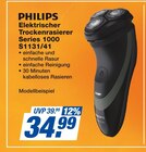 PHILIPS Elektrischer Trockenrasierer Series 1000 S1131/41 Angebote bei famila Nordost Langenhagen für 34,99 €