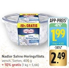 Sahne Heringsfilets im Angebot bei EDEKA in Darmstadt Sahne Heringsfilets Angebote von Nadler bei EDEKA Darmstadt für 1,99 €