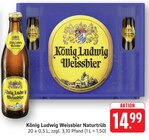 Weissbier Naturtrüb im Angebot bei E center in Filderstadt Weissbier Naturtrüb Angebote von König Ludwig bei E center Filderstadt für 14,99 €