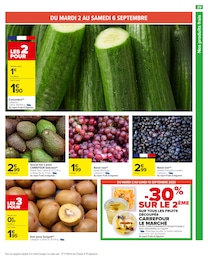 Prix et réduction Concombre dans le prospectus Carrefour en cours Offre Concombre dans le catalogue Carrefour du moment à la page 31