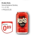 Aktuelles Knabe Kola Angebot bei GLOBUS in Rostock ab 0,89 €