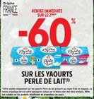 -60% remise immédiate sur le 2ème sur les yaourts PERLE DE LAIT - PERLE DE LAIT en promo chez Intermarché Super -60% remise immédiate sur le 2ème sur les yaourts PERLE DE LAIT - PERLE DE LAIT dans le catalogue Intermarché Super