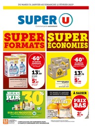 Catalogue Super U à Castres, avec 20 pages Prospectus Super U à Castres, "Super formats, super économies", 20 pages, 31/01/2023 - 12/02/2023