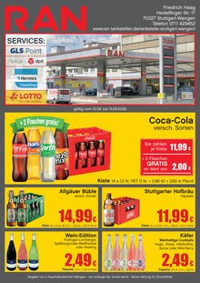 Coca Cola im aktuellen RAN Prospekt (Stuttgart) Coca Cola im RAN Prospekt "RAN" mit 2 Seiten (Stuttgart)