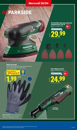 Prix et réduction Ponceuse dans le prospectus Lidl en cours Offre Ponceuse dans le catalogue Lidl du moment à la page 7