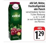 Saft, Nektar, Fruchtsaftgetränk oder Punsch Angebote von albi bei nah und gut Würzburg für 1,29 €