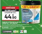Peinture intérieure blanc mat 10 l + 20% gratuit - LUXENS en promo chez LEROY MERLIN Saintes à 44,90 €