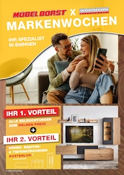 Möbel Borst Möbel & Einrichtung Prospekt der aktuellen Woche mit 3 Seiten, gültig von 15.04.2026 bis 30.06.2026, in Ehingen und Umgebung Aktueller Möbel Borst Möbel & Einrichtung Prospekt in Ehingen und Umgebung, "MARKENWOCHEN" mit 3 Seiten, 15.04.2026 - 30.06.2026