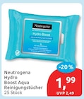 Hydro Boost Aqua Reinigungstücher von Neutrogena im aktuellen budni Prospekt