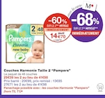 Couches Harmonie Taille 2 - Pampers en promo chez Monoprix Nantes à 14,70 €