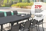 Promo Table extensible Piazza en aluminium graphite à 379,00 € dans le catalogue Maxi Bazar à Saint-Jean-de-la-Ruelle