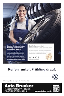 Volkswagen Marktredwitz Prospekt der aktuellen Woche, gültig von 01.03.2026 bis 31.05.2026 Aktueller Volkswagen Marktredwitz Prospekt "Der Frühling startet mit Power" mit 1 Seite