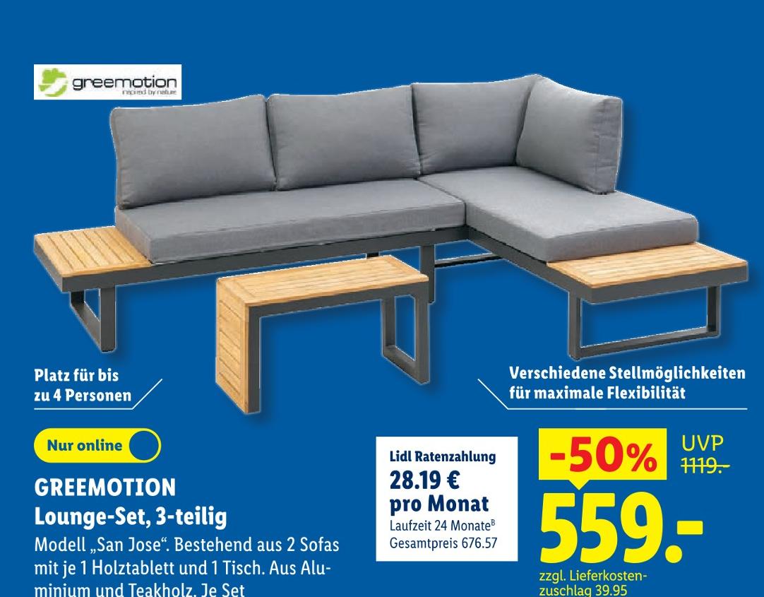 Lounge-Set, 3-teilig