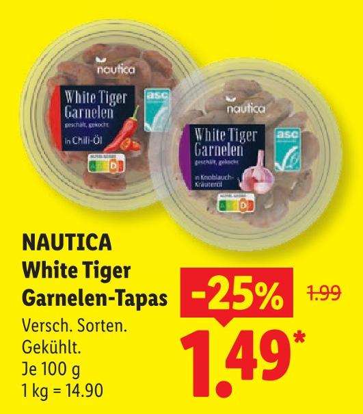 White Tiger Garnelen-Tapas