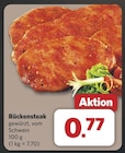 Rückensteak gewürzt, vom Schwein für 0,77 € bei combi im Angebot Rückensteak gewürzt, vom Schwein im aktuellen combi Prospekt