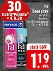 Deospray im Angebot bei EDEKA in Moers Deospray Angebote von Fa bei EDEKA Moers für 1,19 €