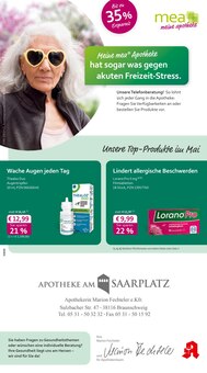 mea - meine apotheke Prospekt der Woche "Unsere Mai-Angebote" Seite 1, 01.05.2026 bis 31.05.2026 für Braunschweig Aktueller mea - meine apotheke Prospekt "Unsere Mai-Angebote" Seite 1 von 4 Seiten für Braunschweig
