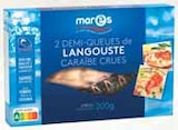 2 demi queues de langouste caraïbe crues surgelées - Marès en promo chez Intermarché Nantes à 13,90 €