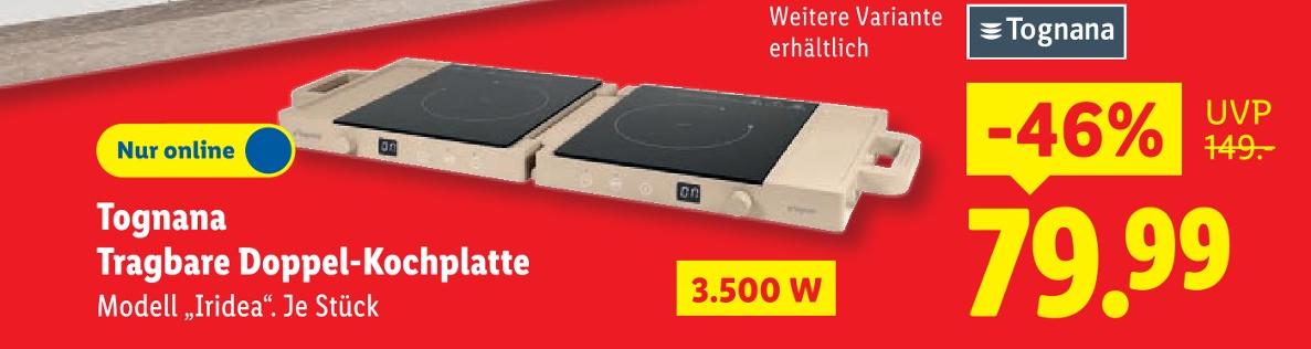 Tragbare Doppel-Kochplatte