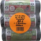 SAC POUBELLE NOIR 50L en promo chez U Express Aubervilliers à 5,70 €