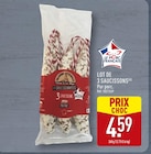 Lot de 3 saucissons - Aldi à Boulogne-Billancourt Lot de 3 saucissons en promo chez Aldi Boulogne-Billancourt à 4,59 €