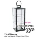 Laterne Angebote von VILLADS bei JYSK Schwäbisch Hall für 18,50 €