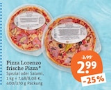 Aktuelles Pizza Lorenzo Angebot bei tegut in Stuttgart ab 2,99 €