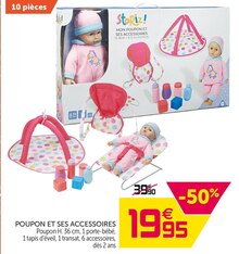 POUPON ET SES ACCESSOIRES - Gifi à Boulogne-Billancourt POUPON ET SES ACCESSOIRES en promo chez Gifi Boulogne-Billancourt à 19,95 €