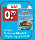 Kondensmilch 7,5 % von Milsani im aktuellen ALDI SÜD Prospekt für 0,79 €