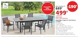 Ensemble table et fauteuils Luynes - Super U à Clermont-Ferrand Ensemble table et fauteuils Luynes en promo chez Super U Clermont-Ferrand à 499,00 €
