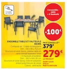 Ensemble table et fauteuils Reims dans le catalogue Super U