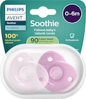 Schnuller Soothie Silkon, rosa, 0-6 Monate im dm-drogerie markt Prospekt Schnuller Soothie Silkon, rosa, 0-6 Monate von PHILIPS AVENT im aktuellen dm-drogerie markt Prospekt für 8,95 €