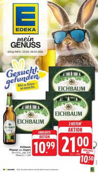 Bier im EDEKA Prospekt "Aktuelle Angebote" mit 56 Seiten (Mannheim)