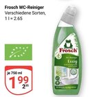 WC-Reiniger Essig im Angebot bei GLOBUS in Bochum WC-Reiniger Essig Angebote von Frosch bei GLOBUS Bochum für 1,99 €