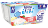 Promo Dessert bébé banane fraise p’tit brassé à 0,76 € dans le catalogue Supeco ""