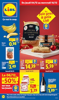 Catalogue Lidl de la semaine 49, "Du foie gras à prix Lidl", page 1, 04/12/2025 - 10/12/2025 Prospectus Lidl en cours, "Du foie gras à prix Lidl", page 1 sur 96