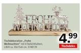 Tischdekoration „Frohe Weihnachten“  im aktuellen Segmüller Prospekt für 4,99 €