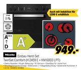 Einbau-Herd-Set TwinSet Comfort (H 2459 E + KM 6003 LPT) von Miele im aktuellen MEDIMAX Prospekt für 949,00 €