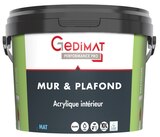 PEINTURE ACRYLIQUE MUR & PLAFOND BLANC ECOLABEL - GEDIMAT - Gedimat à Charleville-Mézières PEINTURE ACRYLIQUE MUR & PLAFOND BLANC ECOLABEL - GEDIMAT en promo chez Gedimat Charleville-Mézières à 84,90 €