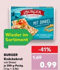 Knäckebrot Angebote von BURGER bei Kaufland Oberhausen für 0,99 €