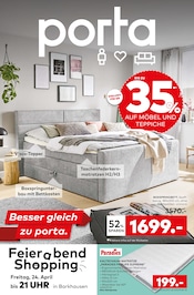 Aktueller porta Möbel Möbel & Einrichtung Prospekt in Hille und Umgebung, "Besser gleich zu porta." mit 18 Seiten, 12.04.2026 - 25.04.2026
