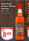 Bourbon Whiskey Kentucky im Angebot bei GLOBUS in Plauen Bourbon Whiskey Kentucky Angebote von Henry Mason bei GLOBUS Plauen für 8,49 €
