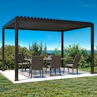 Promo Pergola anthracite avec lames orientables 4 x 3 m à 1 199,00 € dans le catalogue Brico Dépôt à Loriol-sur-Drôme
