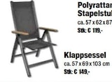 Polyrattan Stapelstuhl Angebote bei wohnstore Westermann Lippstadt für 119,00 €