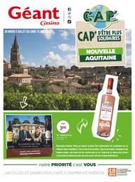 Catalogue Géant Casino à Bordeaux, avec 21 pages Prospectus Géant Casino à Bordeaux, "NOUVELLE AQUITAINE", 21 pages, 05/07/2022 - 15/07/2022