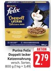 Doppelt lecker Katzennahrung Angebote von Purina Felix bei E center Filderstadt für 2,79 €