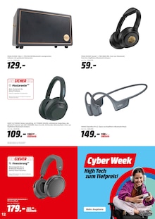 Kopfhörer im MediaMarkt Saturn Prospekt "Cyber Week" mit 16 Seiten (Braunschweig)